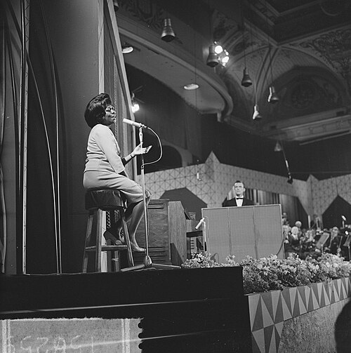 Sarah Vaughan performing
