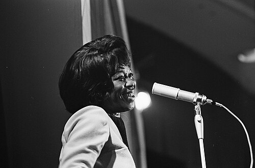 Sarah Vaughan performing